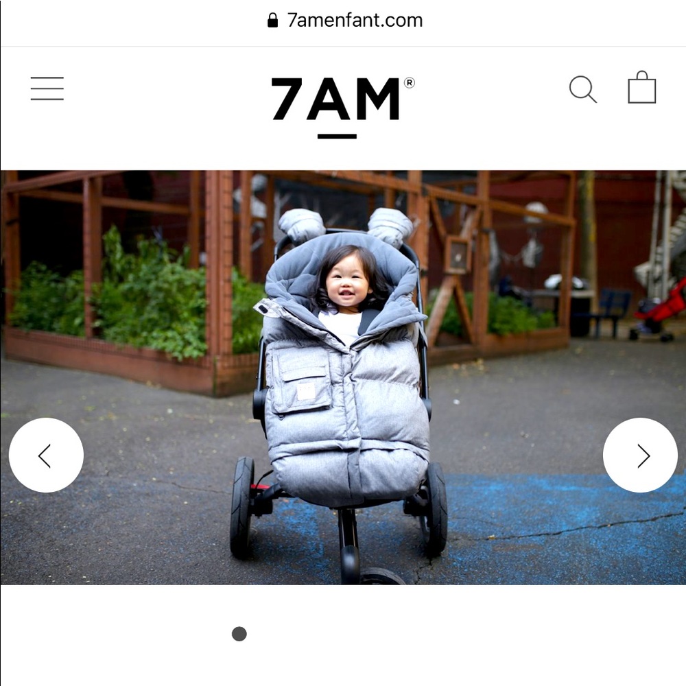 7A.M. Enfant Blanket 212 and Muffs in Heather Grey